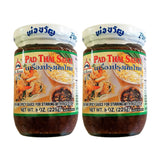 [Pack of 2] Por Kwan Pad Thai Sauce ( ?????????) - Sour and Spicy Sauce for Rice Stick - 8 Ounce Glass Jar