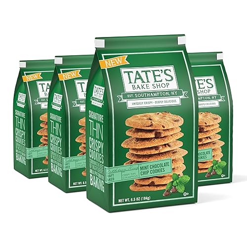 Tate's Bake Shop Mint Chocolate Chip Cookies, 4-6.5 oz Bags