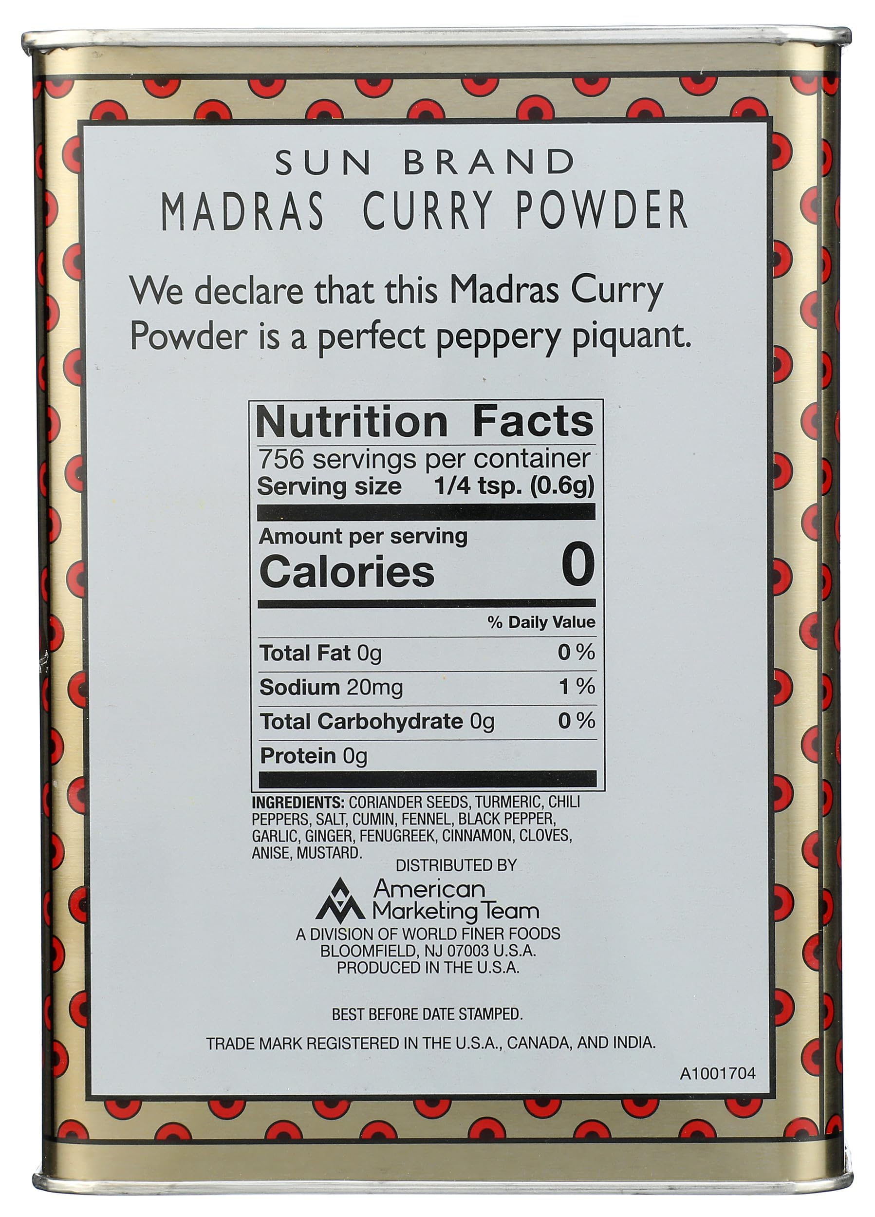 Sun Brand Madras Curry Powder, 1 Pound (Pack of 1)