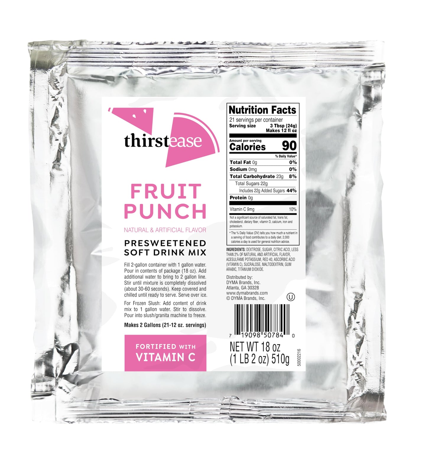 Thirst Ease Fruit Punch Drink Mix, 18 Ounce -- 12 per case.