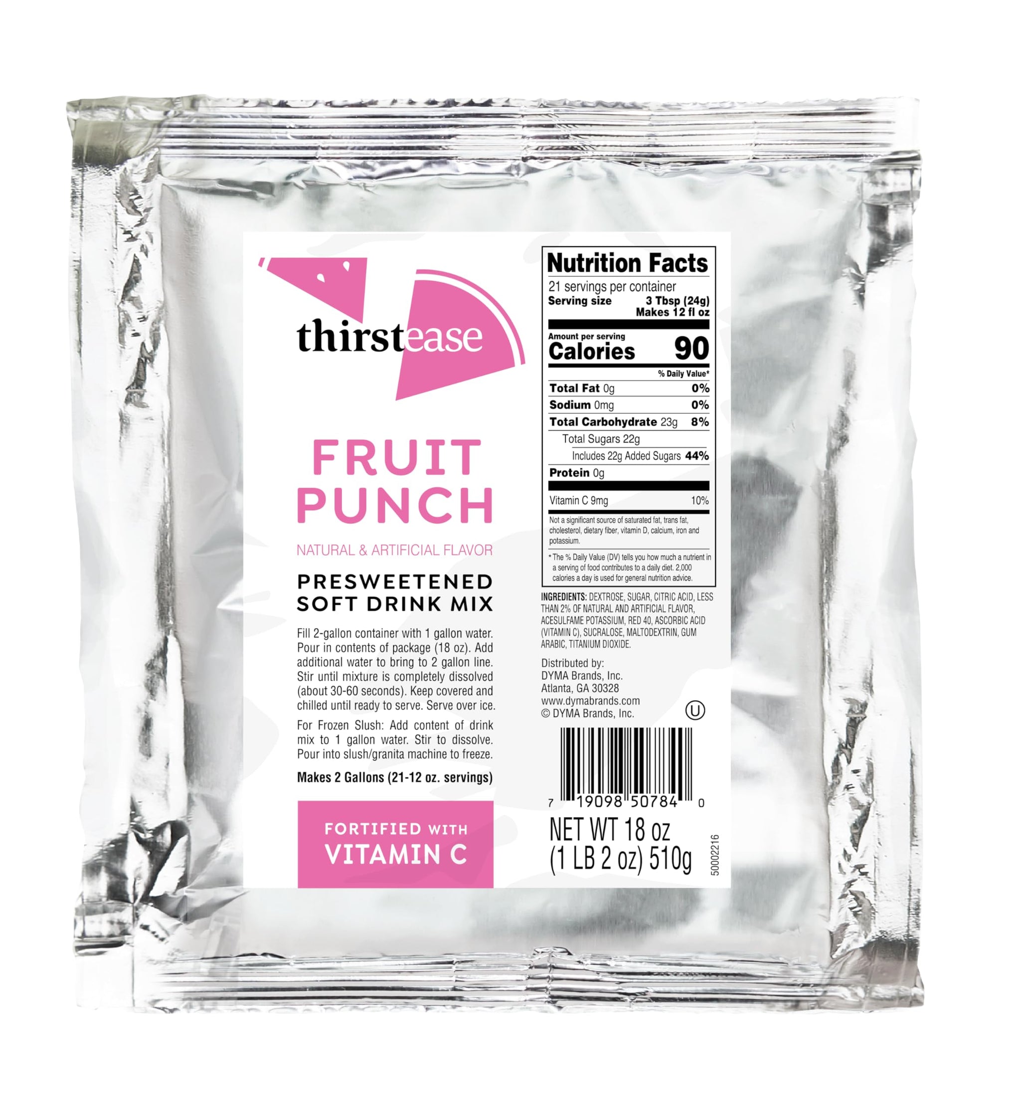 Thirst Ease Fruit Punch Drink Mix, 18 Ounce -- 12 per case.