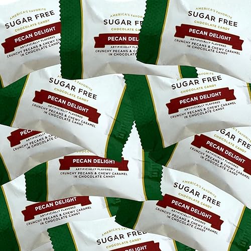 Sugar Free Chocolate Pecan Delight-1 lb Deliciously Crafted for a Guilt-Free Indulgence Made with Stevia Extract-Perfect for Health-Conscious