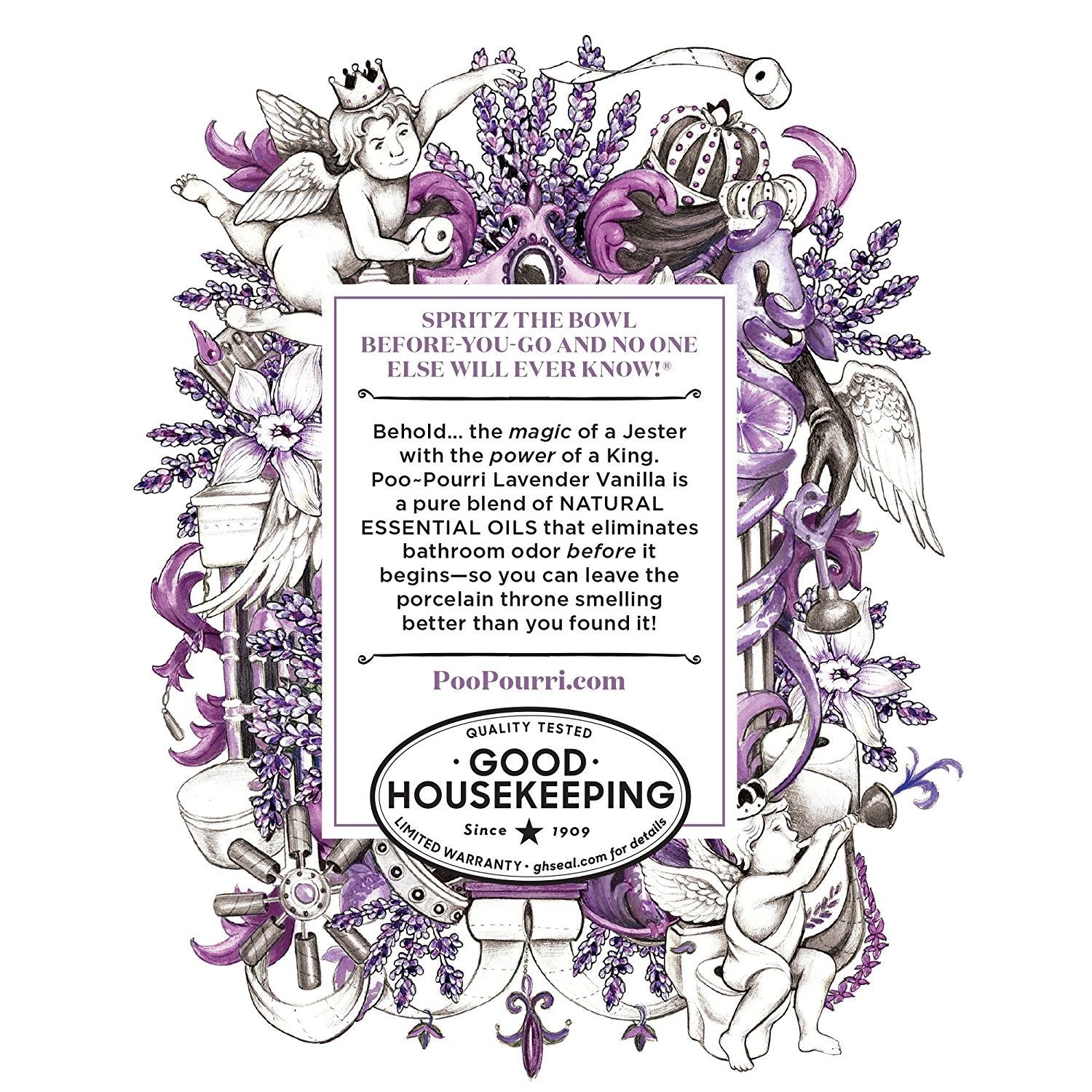 Poo-Pourri lavender vaniilla Scent Odor Eliminator 1.4 oz. Liquid. 2-pack