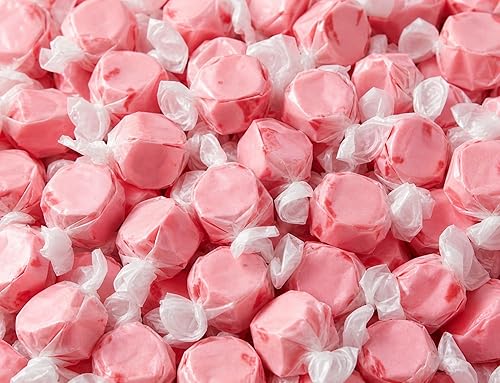 Cinnamon Salt Water Taffy 1.5 lbs, Soft Chewy Candy, Sweet & Spicy Flavor, Individually Wrapped Bulk Classic Old Fashioned Treat