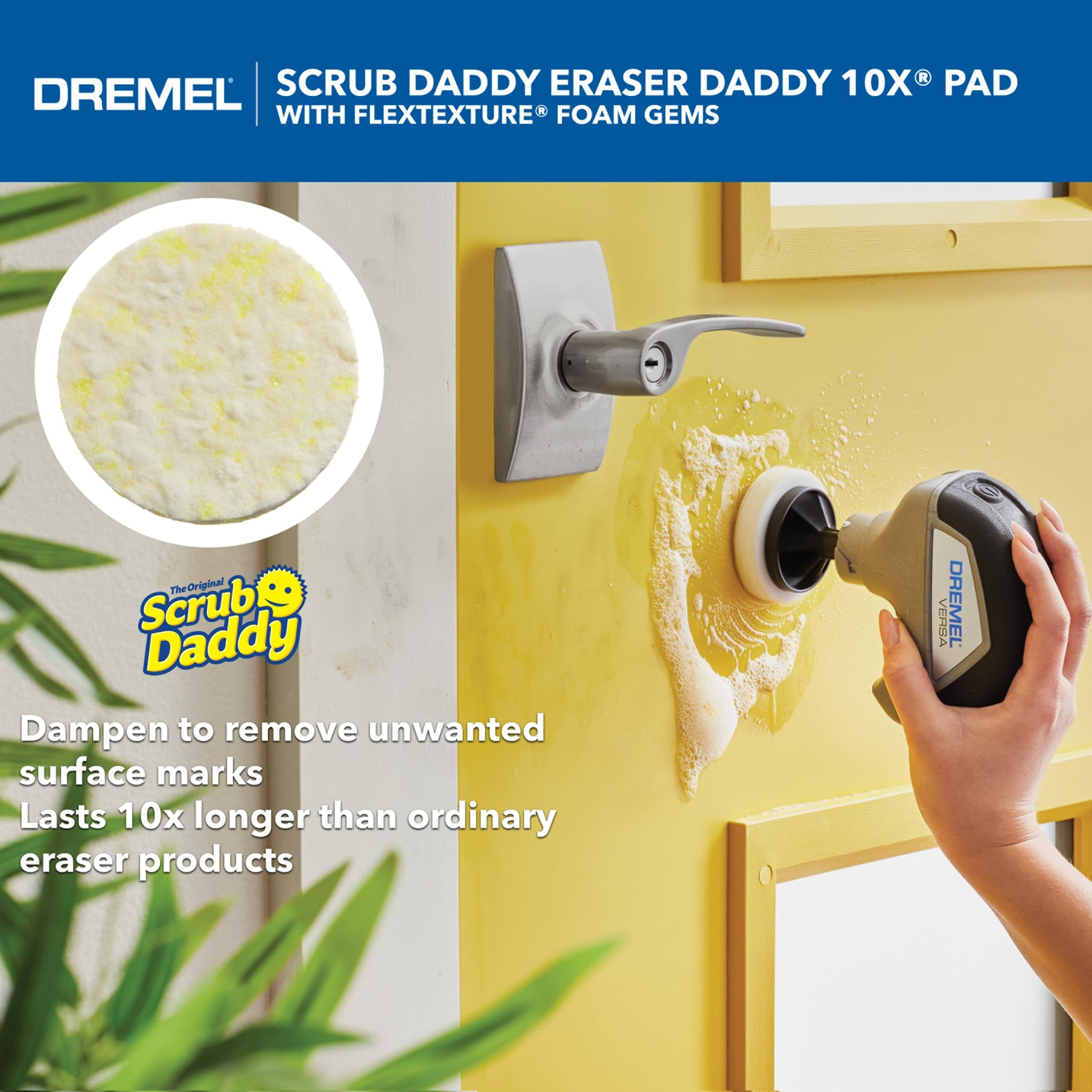 Dremel Versa 5-Pack Scrub Daddy Cleaning Sponge Pads, Variety Pack for Multi-Surface Cleaning, for use in Kitchen, Household and Bathroom - Compatible