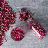 Ammzar Sun-Dried Rose Petals & Dried Rose Buds Whole In Pouch - Fragrant & Rich in Color, Ideal for Culinary & Aromatic Uses Food Grade Edible Flowers