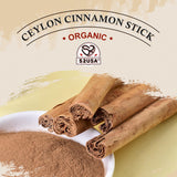 52USA Organic Ceylon Cinnamon Sticks, 1 Ounce (Pack of 2), True Cinnamon Farmed in Sri Lanka, Whole Cinnamon Sticks Bulk, Vegan, Non GMO, 56g