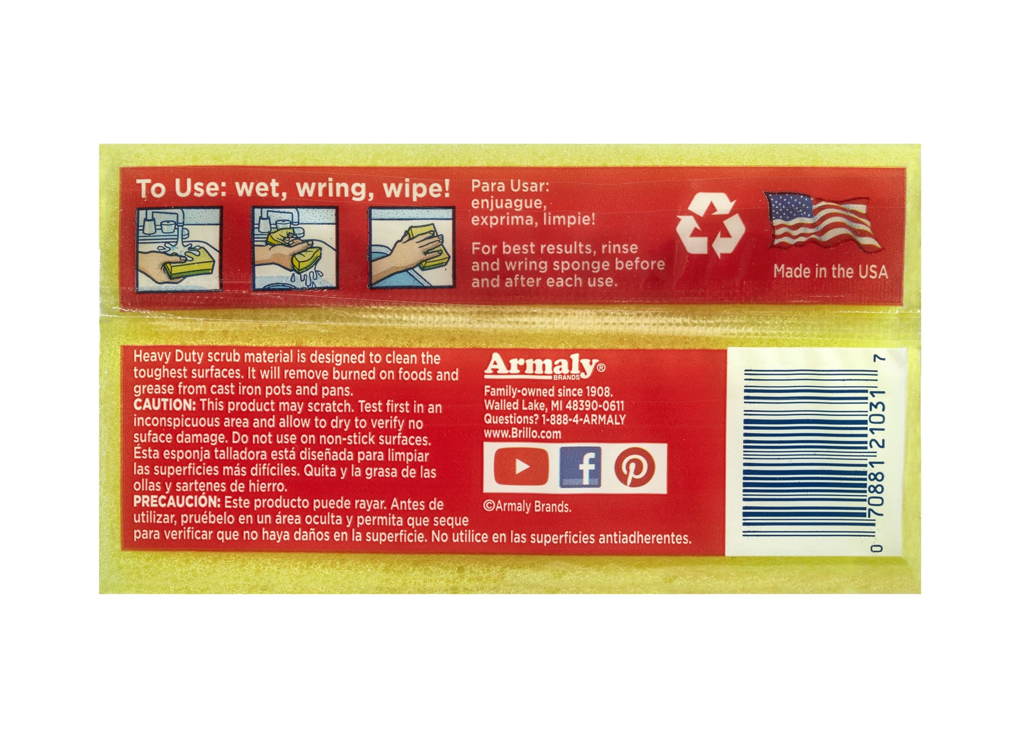 Estracell Heavy-Duty Scrub Sponge (3-Count)