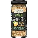 Frontier Co-op Organic Lemon Peel, 1.70-Ounce Jar, Bright Zesty Lemon Peel for Tea, Baking, Marinades & Rubs