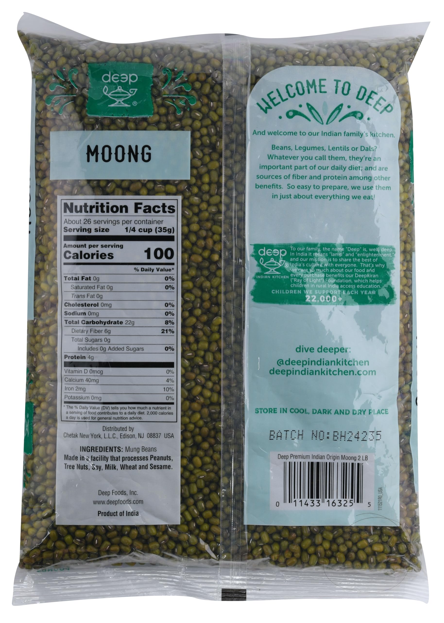 Moong Whole Premium Indian Origin (2lb)