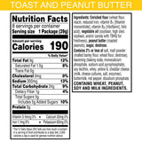 Keebler Sandwich Crackers, Lunch Snacks, Toast and Peanut Butter, 11oz Tray (8 Packs)