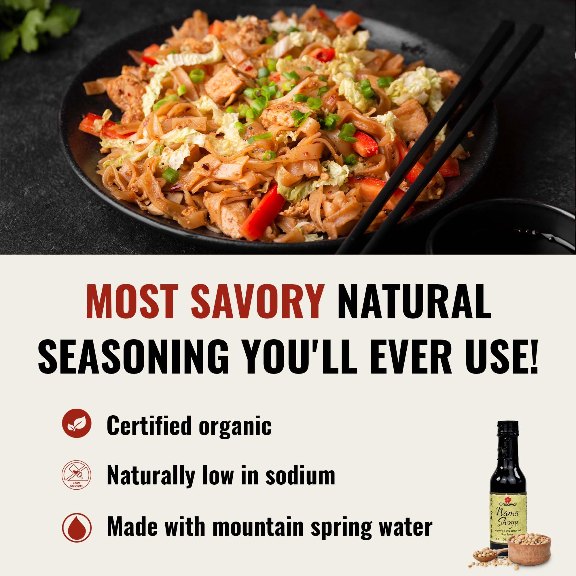 OHSAWA Organic Nama Shoyu Sauce, 5 Ounce