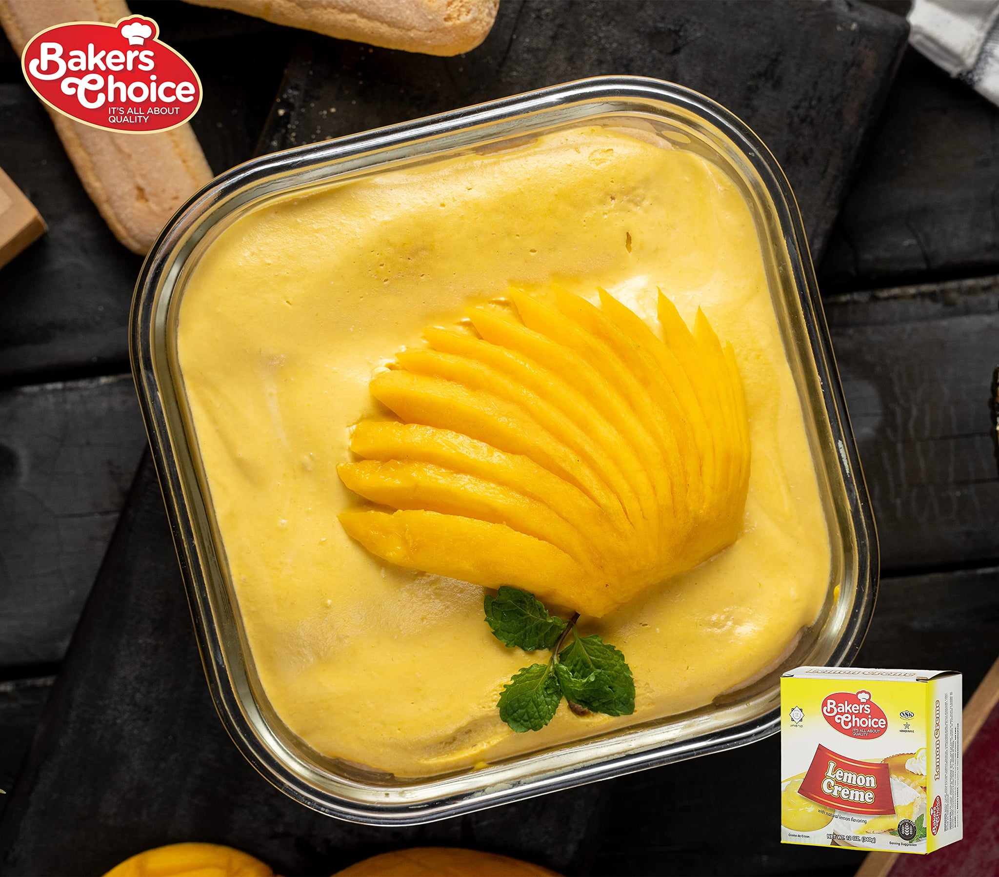 Lemon Pie Filling, 12 oz - Lemon Cake Filling Cream - Pastry Filling Cake Donut and Dessert Topping and Spread - Kosher - by Bakers Choice