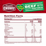 Campbell’s Chunky Healthy Request Soup, Beef Soup with Country Vegetables, 18.8 Oz Can