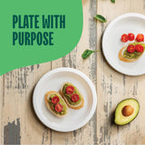 Stack Man 100% Compostable Small Paper Plates 7 Inch Heavy-Duty [125-Pack] Eco-Friendly White Bagasse Disposable Dessert Cake Plates - 7"