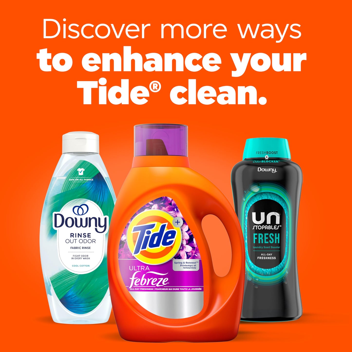 Tide Ultra Febreze Liquid Laundry Detergent, Spring and Renewal scent, 92 fl oz, 65 Loads, Laundry Detergent Liquid with All-Day Freshness