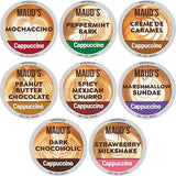 Maud's Cappuccino Coffee Pods Variety Pack, 56 ct, 8 Assorted Flavors, Single Serve Pods - Compatible with Keurig K Cups Maker