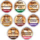 Maud's Cappuccino Coffee Pods Variety Pack, 56 ct, 8 Assorted Flavors, Single Serve Pods - Compatible with Keurig K Cups Maker