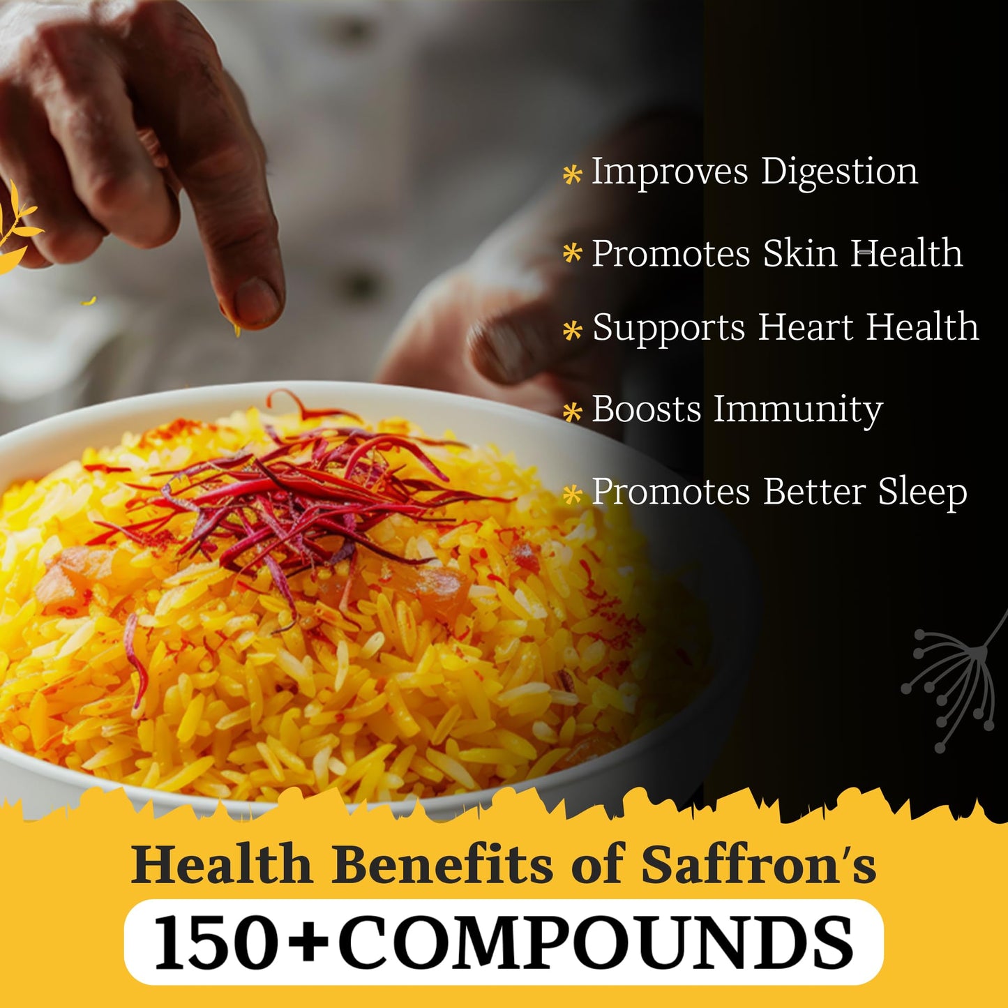 Van Kleef Emporium Kashmiri Saffron Threads - 10 Grams | Grade A+ Super Negin Premium All-Red Spice | Pure & Organic for Cooking, Paella, Risotto, Tea