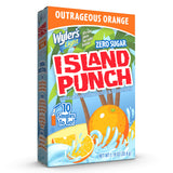 Wyler's Light Island Punch Singles To Go, Water Drink Mix, Outrageous Orange, 1 box with 10 counts.