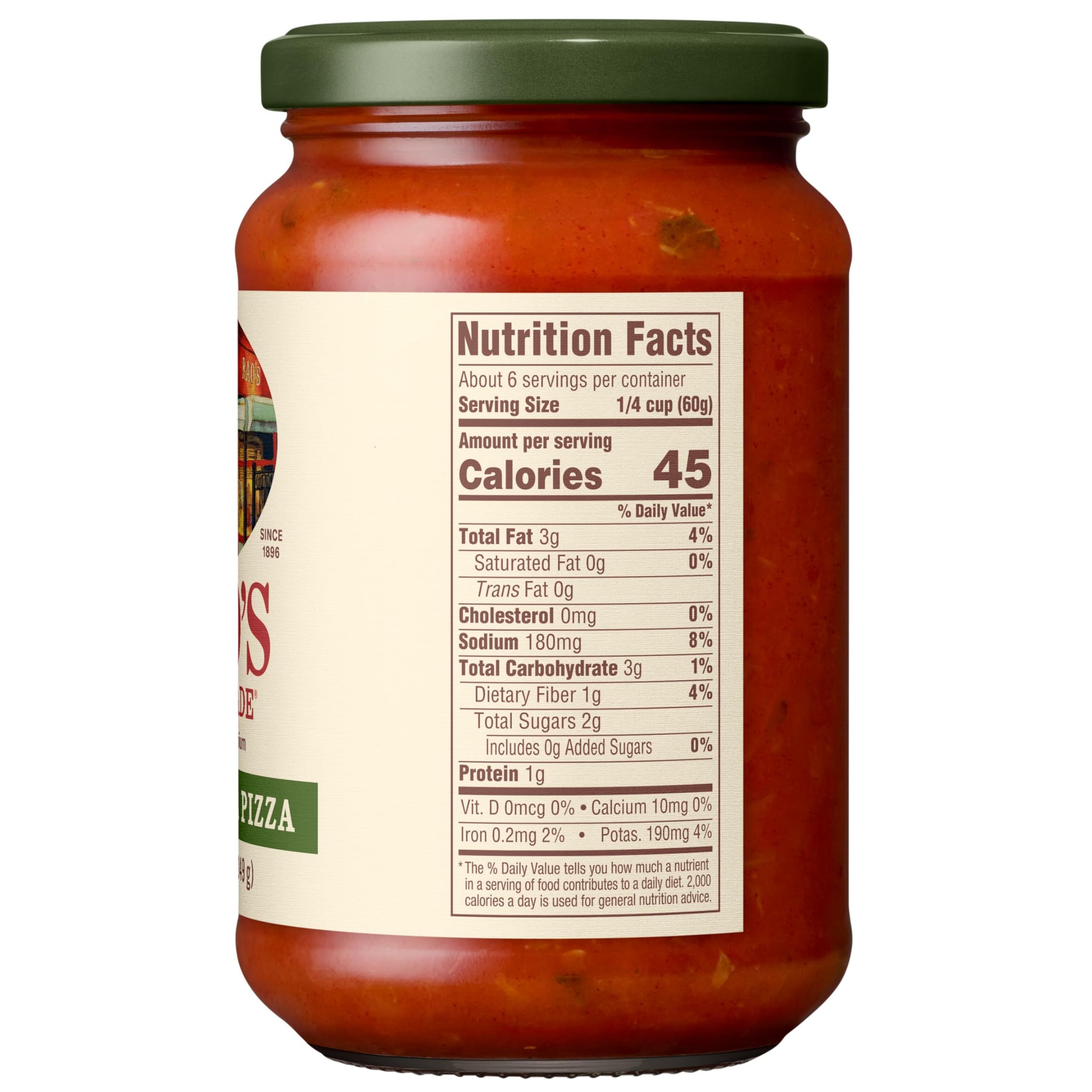 Rao's Homemade Margherita Pizza Sauce Made with Italian Tomatoes, 12.3 oz