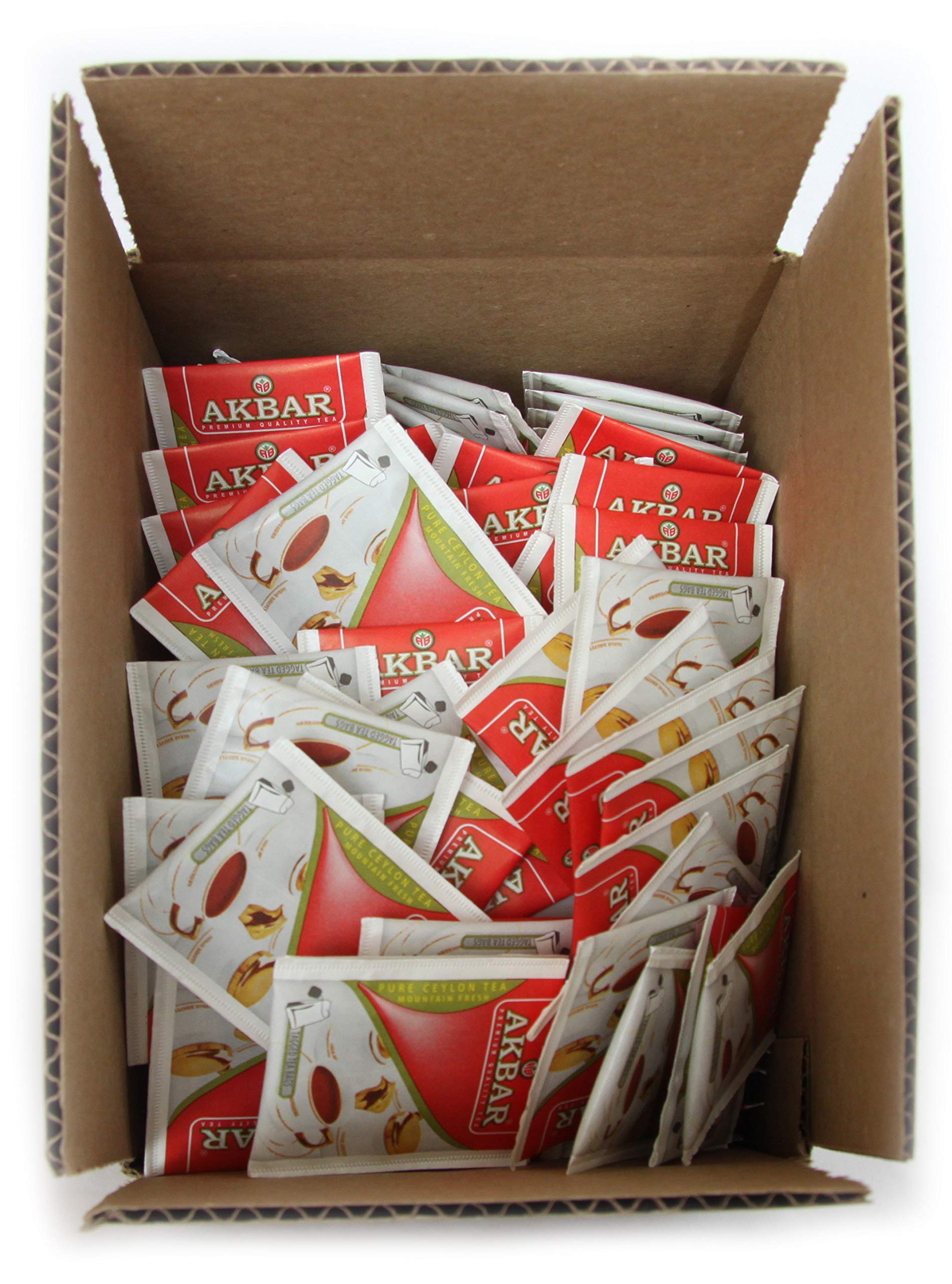 Akbar, Ceylon Black Tea, Paper Enveloped Tea Bags, Premium Single Origin Tea, Frustration Free bulk Packaging, 100 tea bags