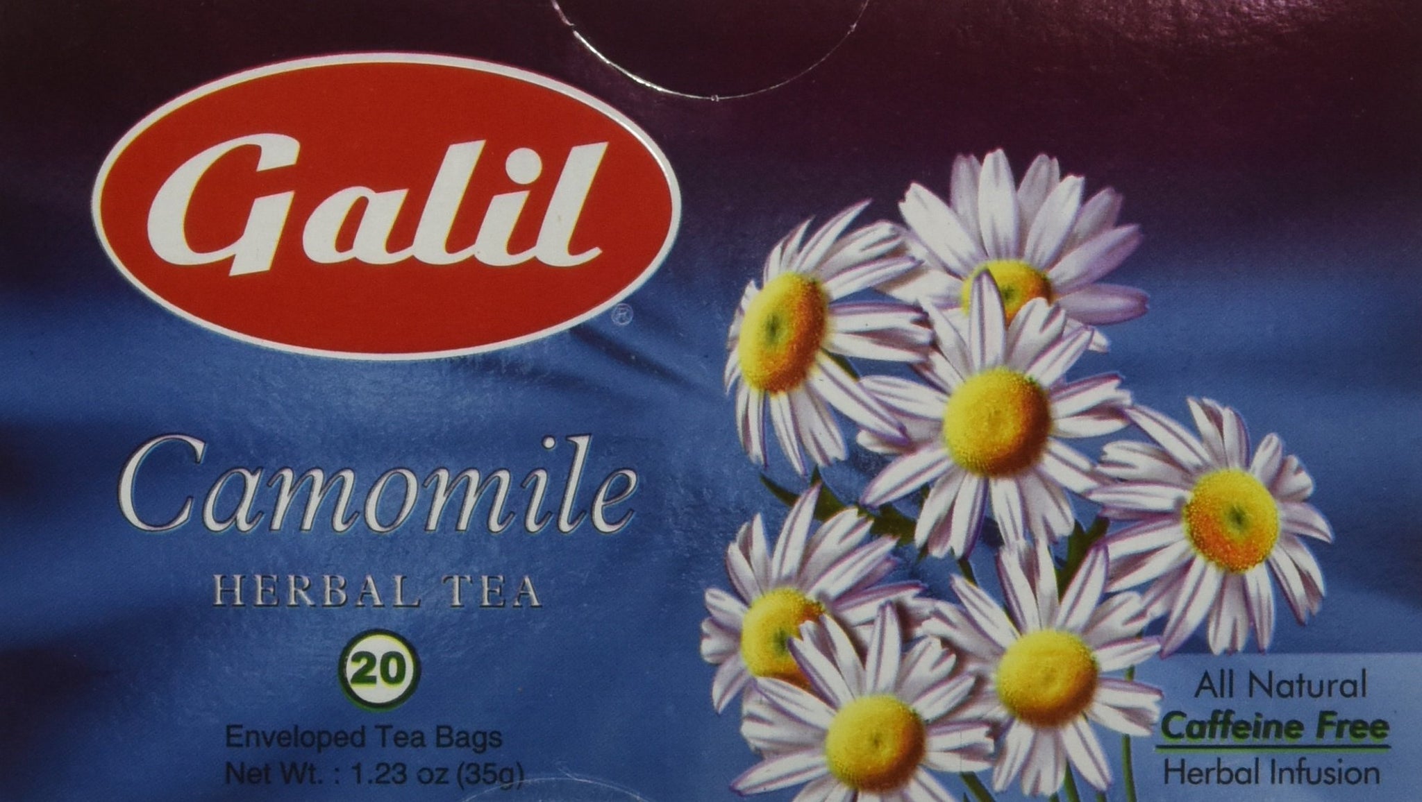 Galil Tea, Camomile, 20-Count Boxes , 1.23 Oz(Pack of 6)