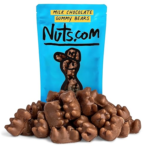 Nuts com - Milk Chocolate Gummy Bears - 2 Pound Bag, Tasty Snack for Adults and Kids - For Parties, Office Functions, Holiday Gatherings and Home