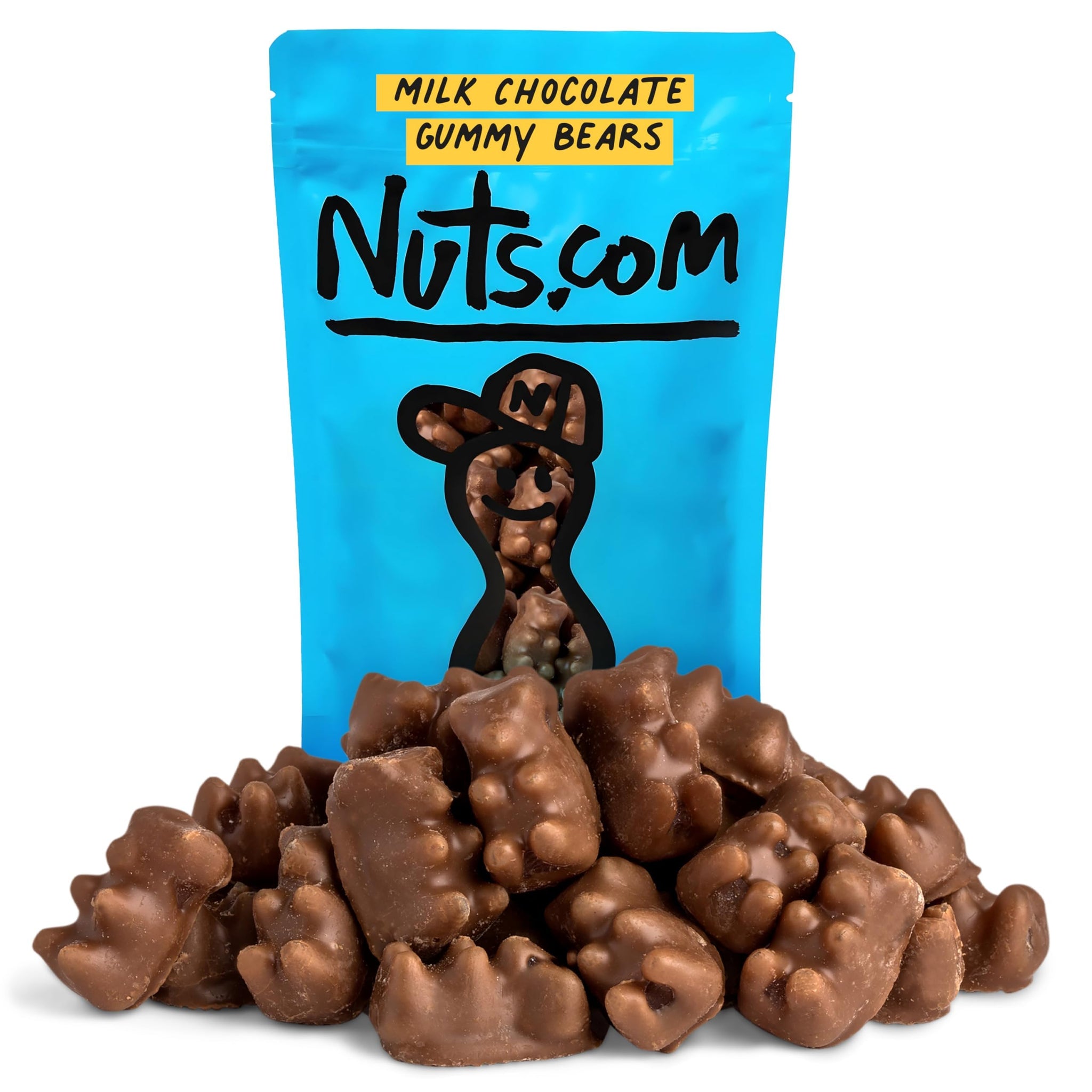 Nuts com - Milk Chocolate Gummy Bears - 2 Pound Bag, Tasty Snack for Adults and Kids - For Parties, Office Functions, Holiday Gatherings and Home