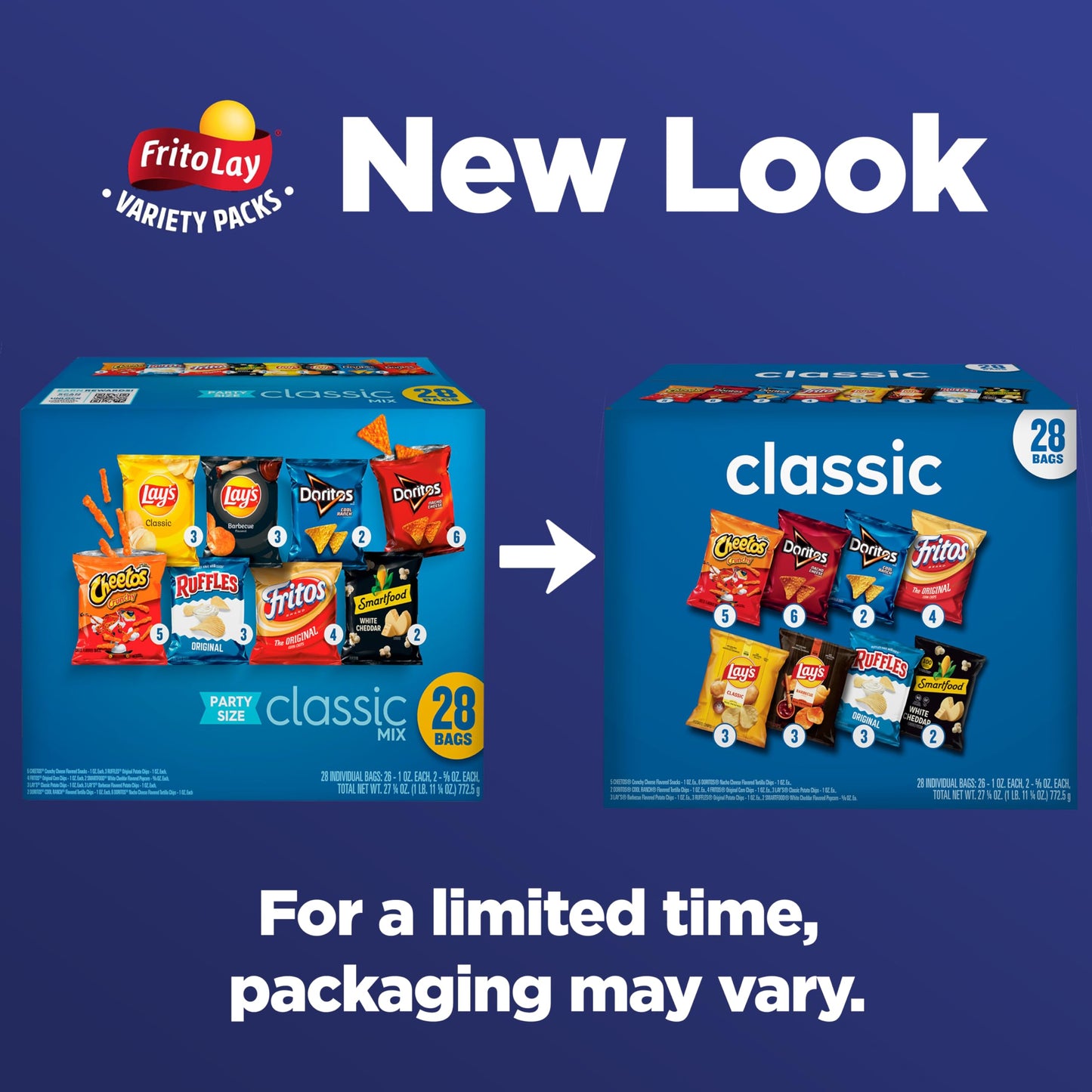 Frito-Lay Classic Mix Variety Pack, (28 Pack) (Assortment May Vary)