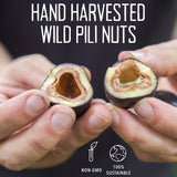 Pili Hunters - Wild Sprouted Pili Nuts, Pink Himalayan Salt, 5oz Bag, Keto/Paleo/Vegan Snacks, Low Carb Energy, Gluten Free, No Sugar Added