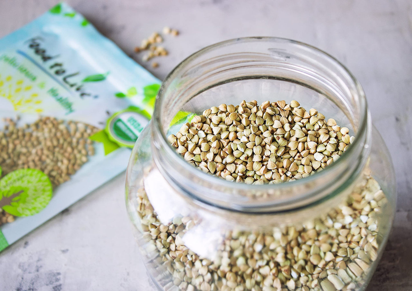 Food to Live Organic Buckwheat Groats, 8 Ounces - Whole Grain Buckwheat Seeds by Food to Live. Hulled, Non-GMO, Kosher, Raw, Vegan, Sirtfood. Bulk
