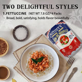 Ginoffy Konjac Noodles Gluten Free Noodles Two Types 62.4 OZ(Pack of 8)| 4 Fettuccine & 4 Angel Hair Shirataki Noodles Organic Low Calorie Spaghetti
