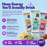 The Loaded Tea Shop Energy Drink Mix Sticks, Berry Blast Collection 5 Pack, Sugar-Free, Zero Calories, 200mg Natural Caffeine, No Artificial