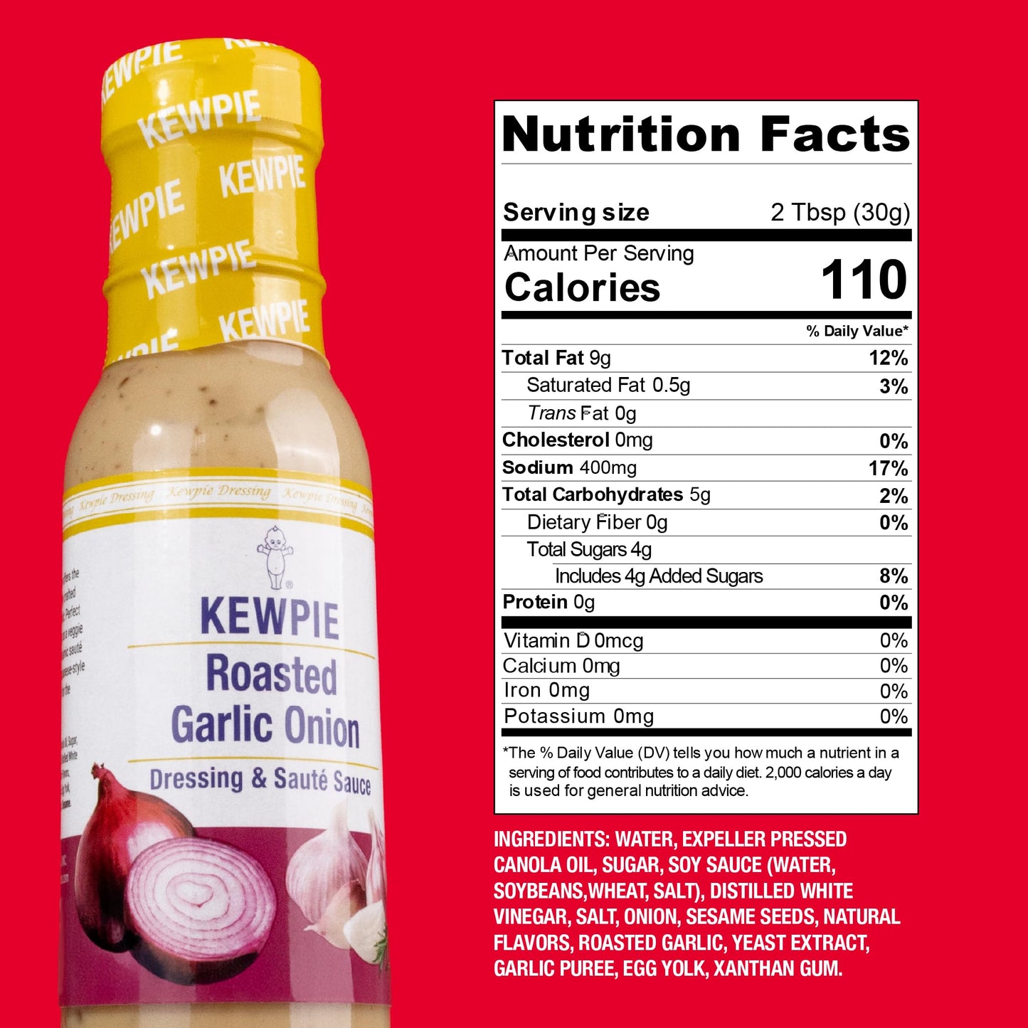 Kewpie Roasted Garlic Onion Dressing & Sauce, 64 Oz