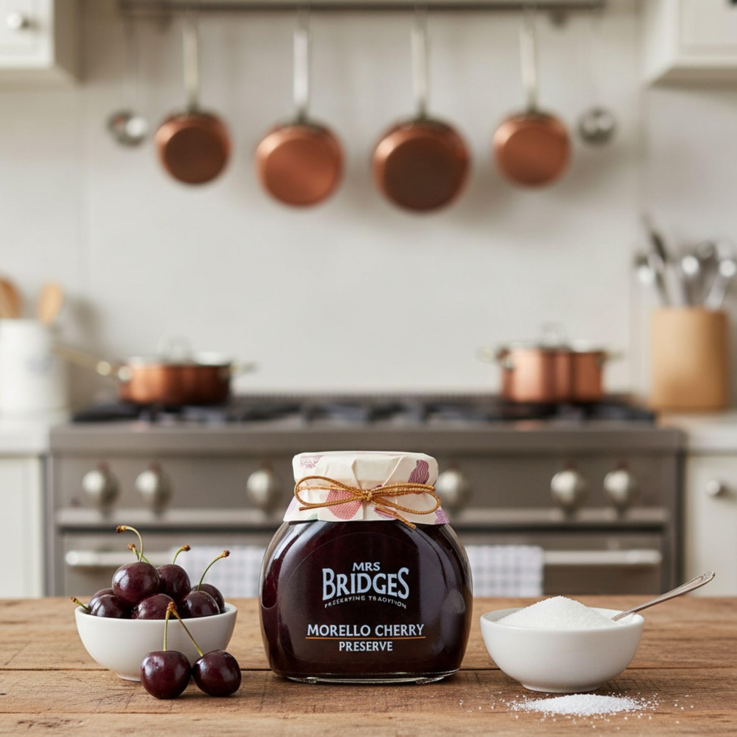 Mrs Bridges Morello Cherry Preserve, Made in Scotland, 12oz Jar (Pack of 1)