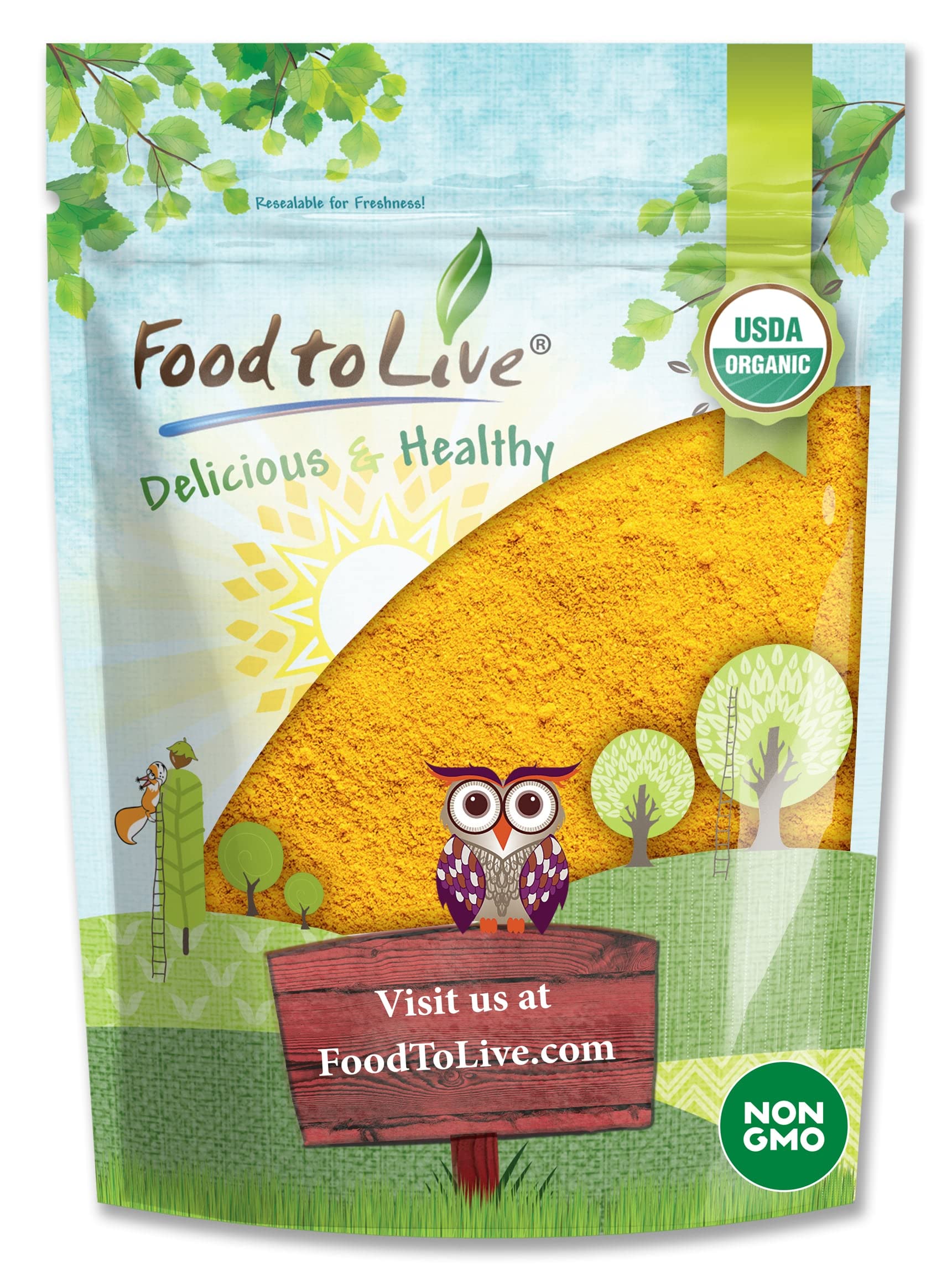 Food to Live Organic Pumpkin Fruit Powder, 1 Pound - Non-GMO, Milled Dried Pumpkin, 100% Pure, No Additives, Vegan, Bulk, Plant-Based Pumpkin Powder