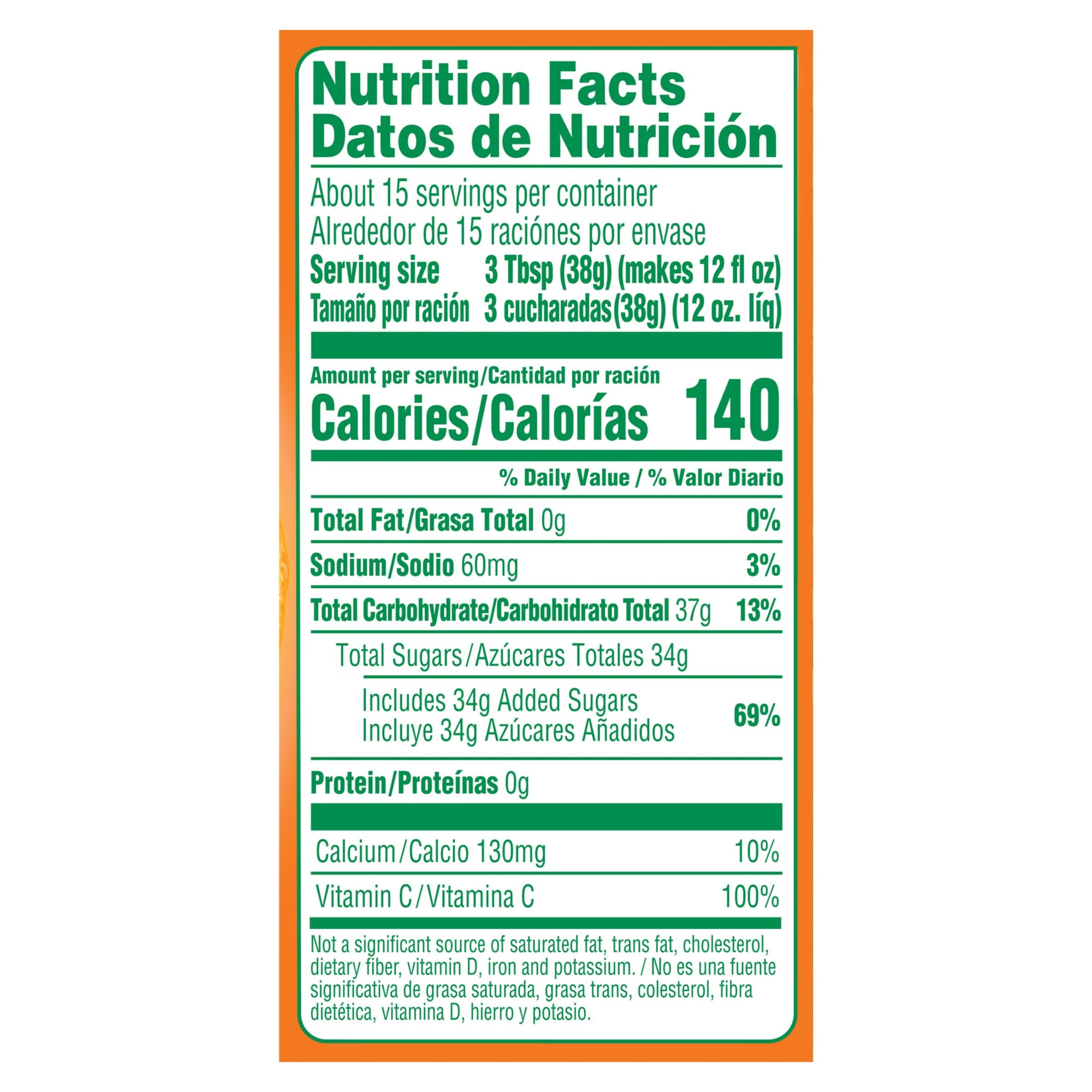 Tang Orange Sweetened Powdered Drink Mix 1 Count 20 oz Canister