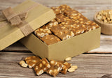 Gourmet Peanut Brittle Gift Box - by Its Delish | Handmade Old-Fashioned Style | Beautiful & Delicious Square Cut Pieces 16 Oz Peanuts Brittle |