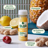 Suja Organic Digestion Shot with Ginger, Apple Cider Vinegar and Ginseng, Immunity Support, Functional Shot, Cold-Pressed Juice with Live Probiotics