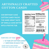 CHOCOLATE STORYBOOK Birthday Cake Cotton Candy Favors (Gift Set of 10) - Unique Ideas for Holidays, Birthdays, Celebrations, Party Favors