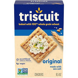 Triscuit Original Whole Grain Wheat Crackers, Vegan Crackers, Healthy Snacks, Lunch Snacks, 8.5 oz