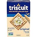 Triscuit Original Whole Grain Wheat Crackers, Vegan Crackers, Healthy Snacks, Lunch Snacks, 8.5 oz