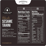 Organic Whole Sesame Tahini Paste - Bulk 6.6lb Bucket - Unhulled & Stone-Ground - Silky Smooth Texture in Hummus, Dips, Dressings - Unsalted