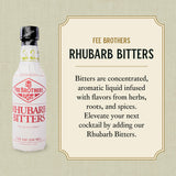 Fee Brothers Rhubarb Cocktail Bitters - Aromatic Cocktail Mixer and Concentrated Flavoring, Gluten Free, Vegan-Friendly, 5 fl oz