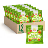Sour Fruit Jelly Candy | 12 Packs | Dye Free Candy Individually Wrapped | Vegan Gummies with Real Fruit Puree | Assorted Flavors | Gelatin Free Plant