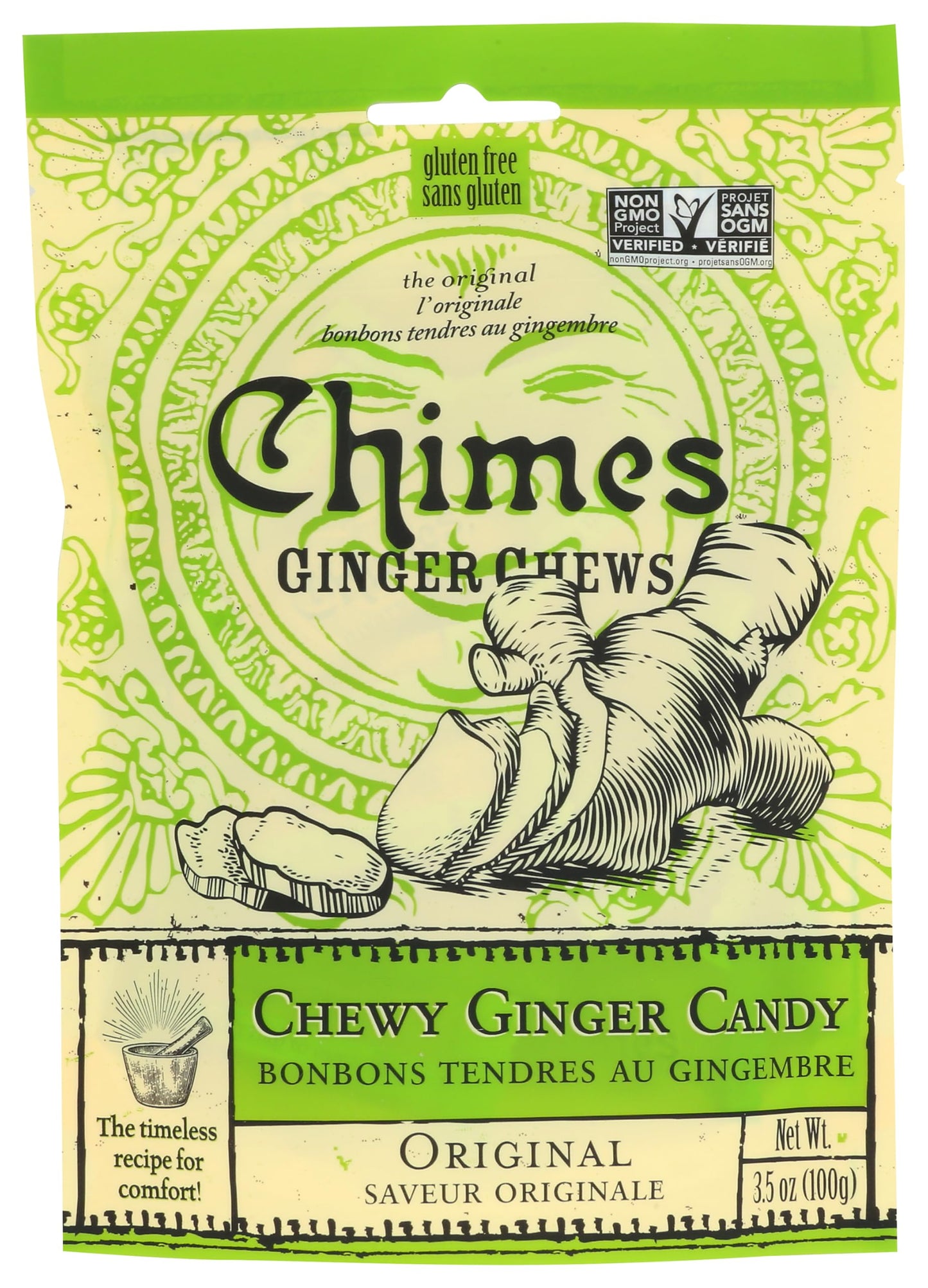 CHIMES Original Ginger Chews, 100 GR