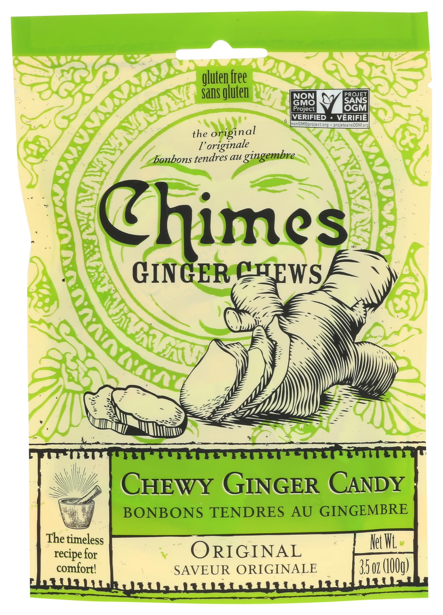 CHIMES Original Ginger Chews, 100 GR