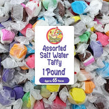 Salt Water Taffy Asorted Mix, Individually Wrapped - 1 Pound Bag - Saltwater Taffy Bulk Candy Individually Wrapped - Old Fashioned Retro Candy - Soft