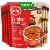 MTR Indian Spices Masala Sambar Powder - Indian Curry, Sambar Broth, 6 Pack